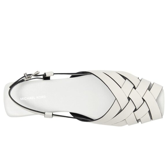 Michael by Michael Kors Womens Irene Sling Flat Pump 40S5IRFP1L Optical White 7M - Picture 8 of 13